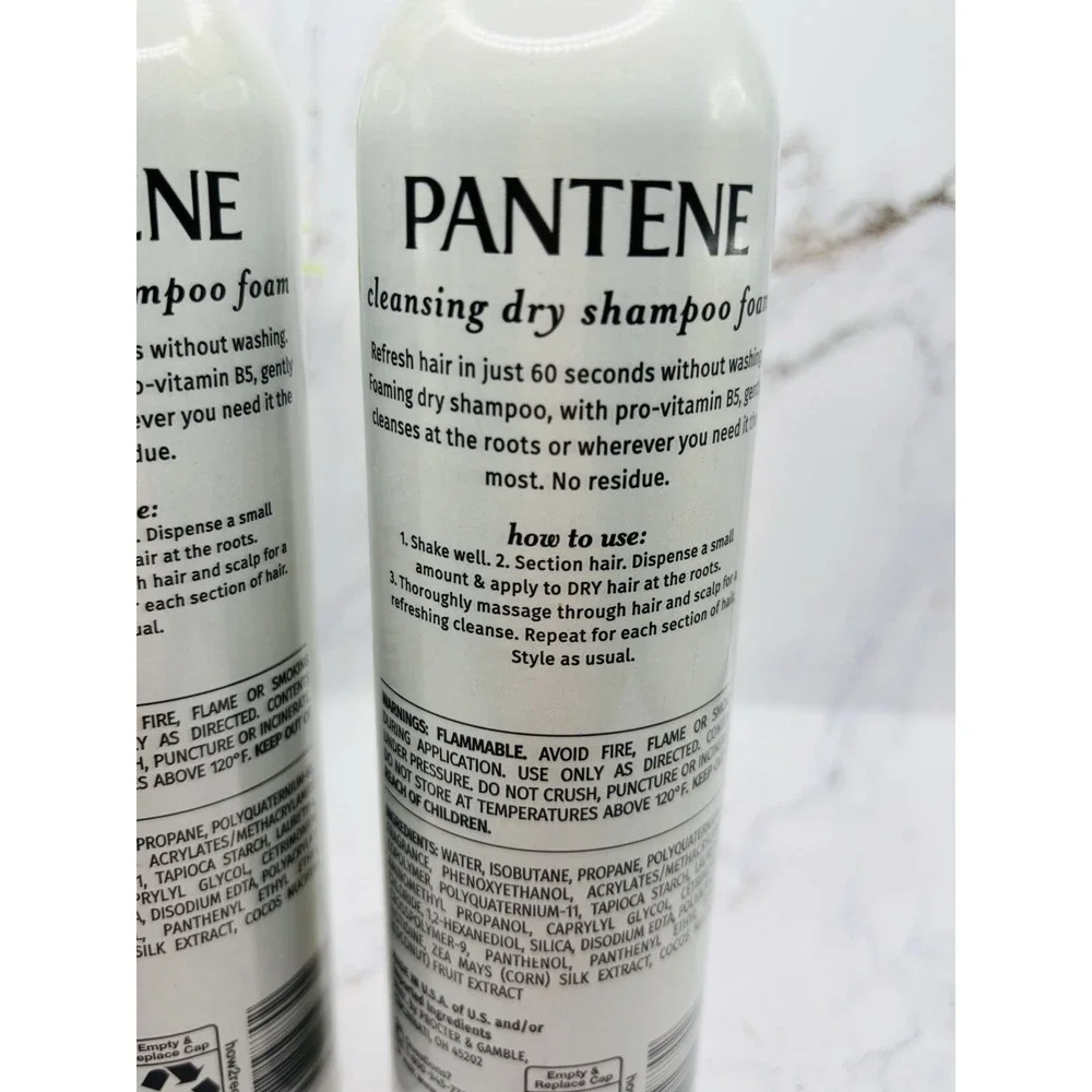 Pantene Pro V Dry Shampoo Refresh Foam‎ Cleansing 5.9oz Lot of 2 New